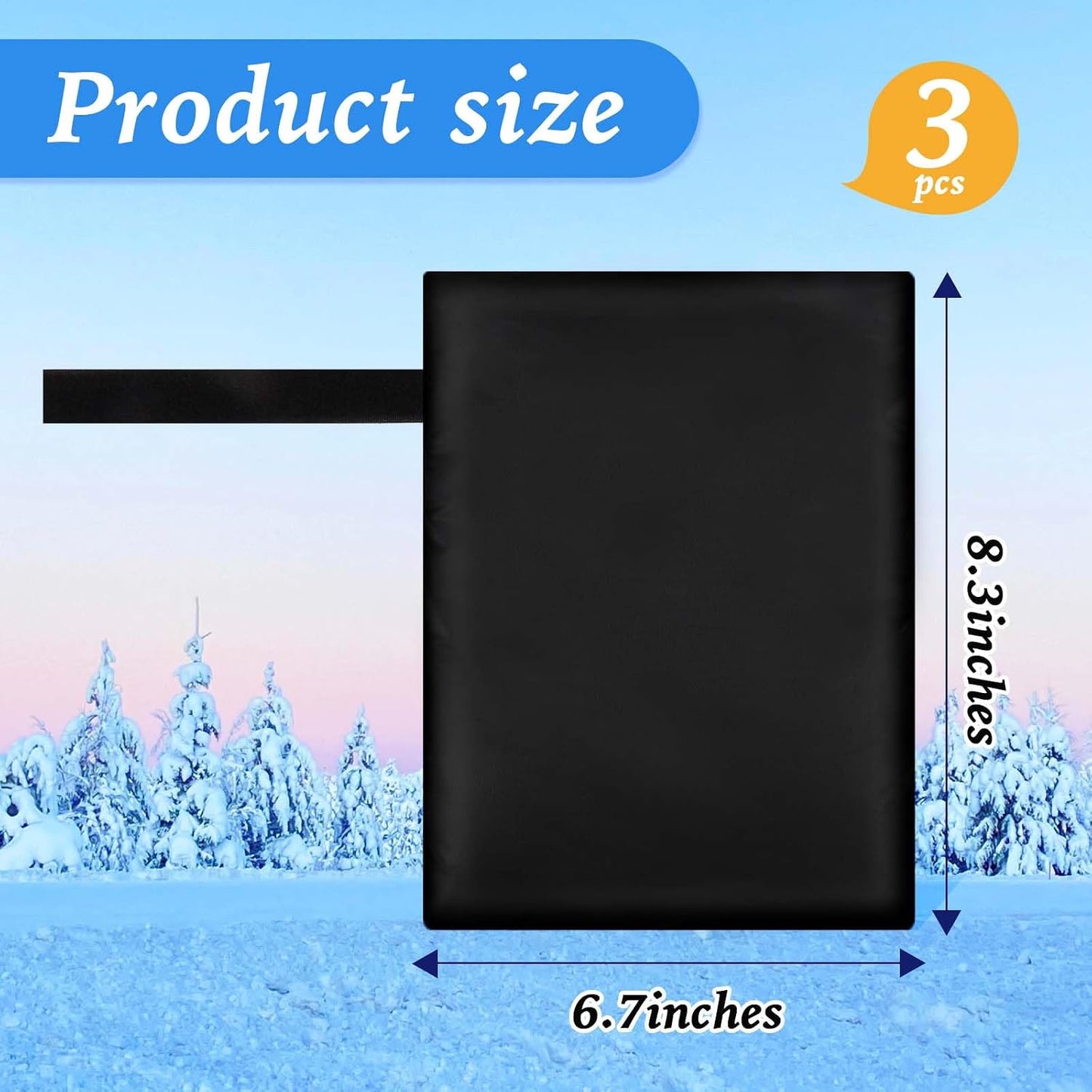 WYTAOHZL 3 Pack Outdoor Faucet Covers 9.8" W X 11.8" H Faucet Socks Winter Spigot Covers Insulated for Freeze Protection