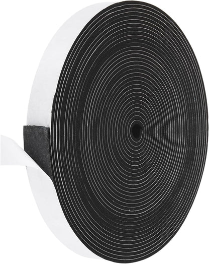 PATIKIL Weather Stripping Door Seal Strip, 3/8 Inch x 1/4 Inch x 32 Ft Self Adhesive Soundproof High Density Foam Tape Insulation for Door Window Air Conditioning, White - Colors A