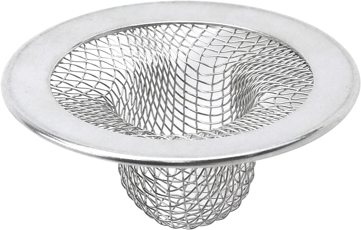 Antrader Kitchen Sink Strainer, 2Pcs Stainless Steel 2-Inch Diameter Mesh Round Filter Bathroom Bathtub Wash Basin Garbage Disposal Basket Filter
