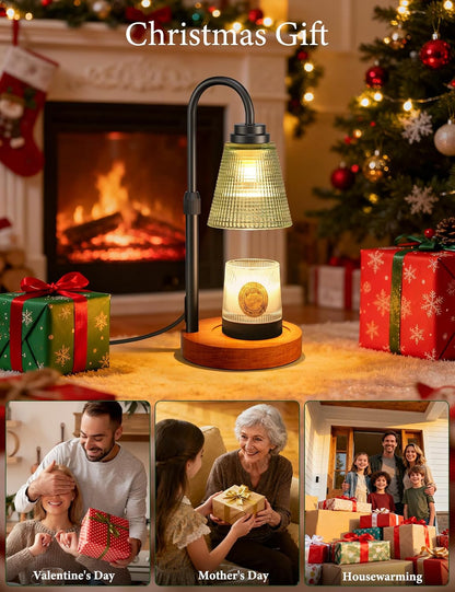 Candle Warmer Lamp with Timer Dimmable, Lamp Candle Warmer Birthday Gifts for Women, Black Adjustable Wax Melter Warmer for Jar Candles, House Warming Gift Home Decor