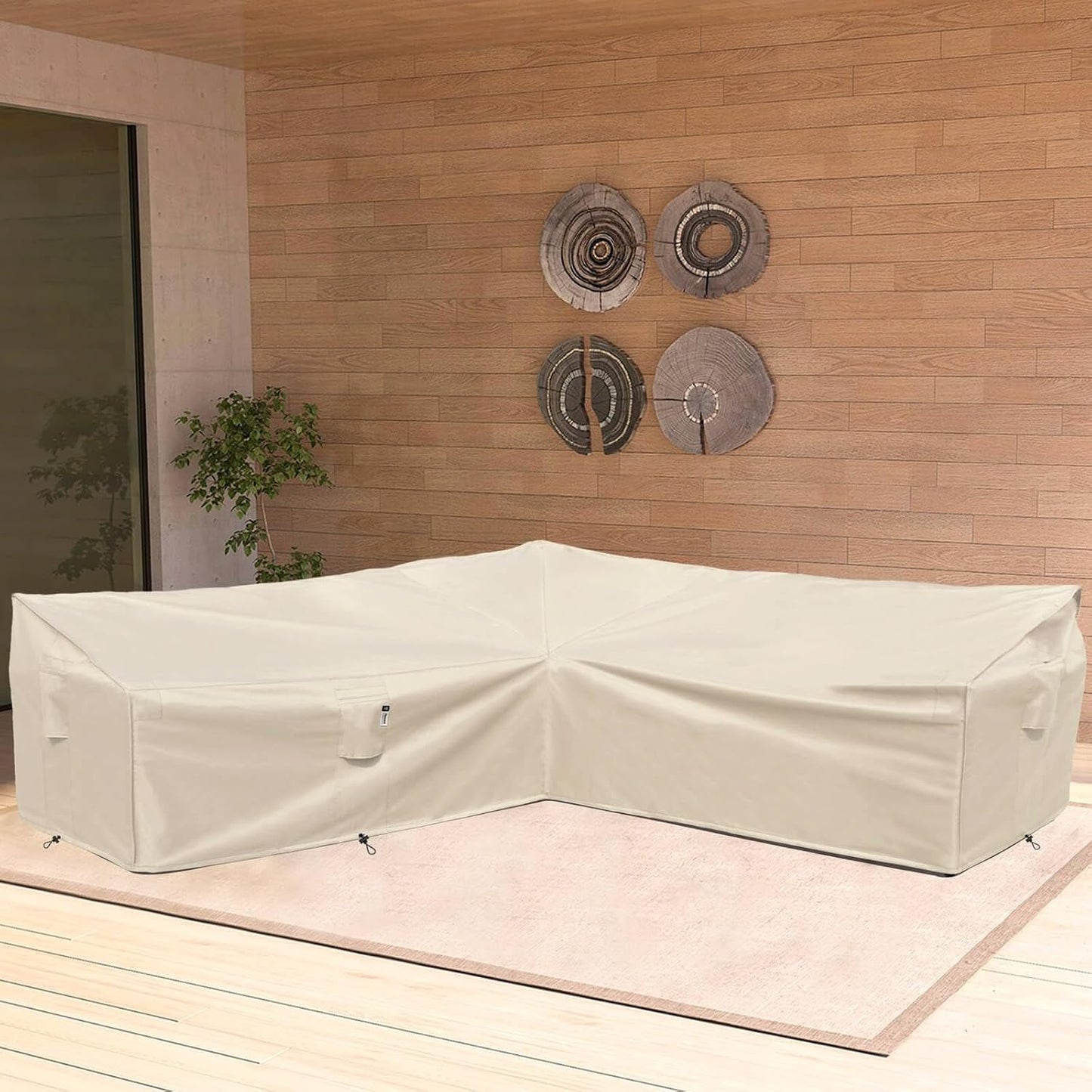 Patio Deck Box Cover, 63x30 Inch Fire Pit Covers with Straps and Handles, Waterproof Heavy Duty Outdoor Furniture Winter Cover for Keter, Suncast, Lifetime Container