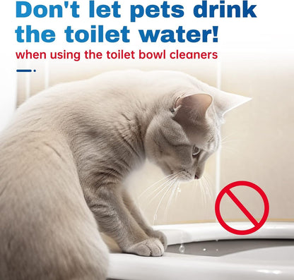Vacplus Automatic Toilet Bowl Cleaner Tablets, Drop-In Tank Cleaner for Bathroom, Prevent Stains & Deodorize, Long-Lasting Cleaning Tabs, Easy-Use Freshener for Bowl & Tank, 12 Pack