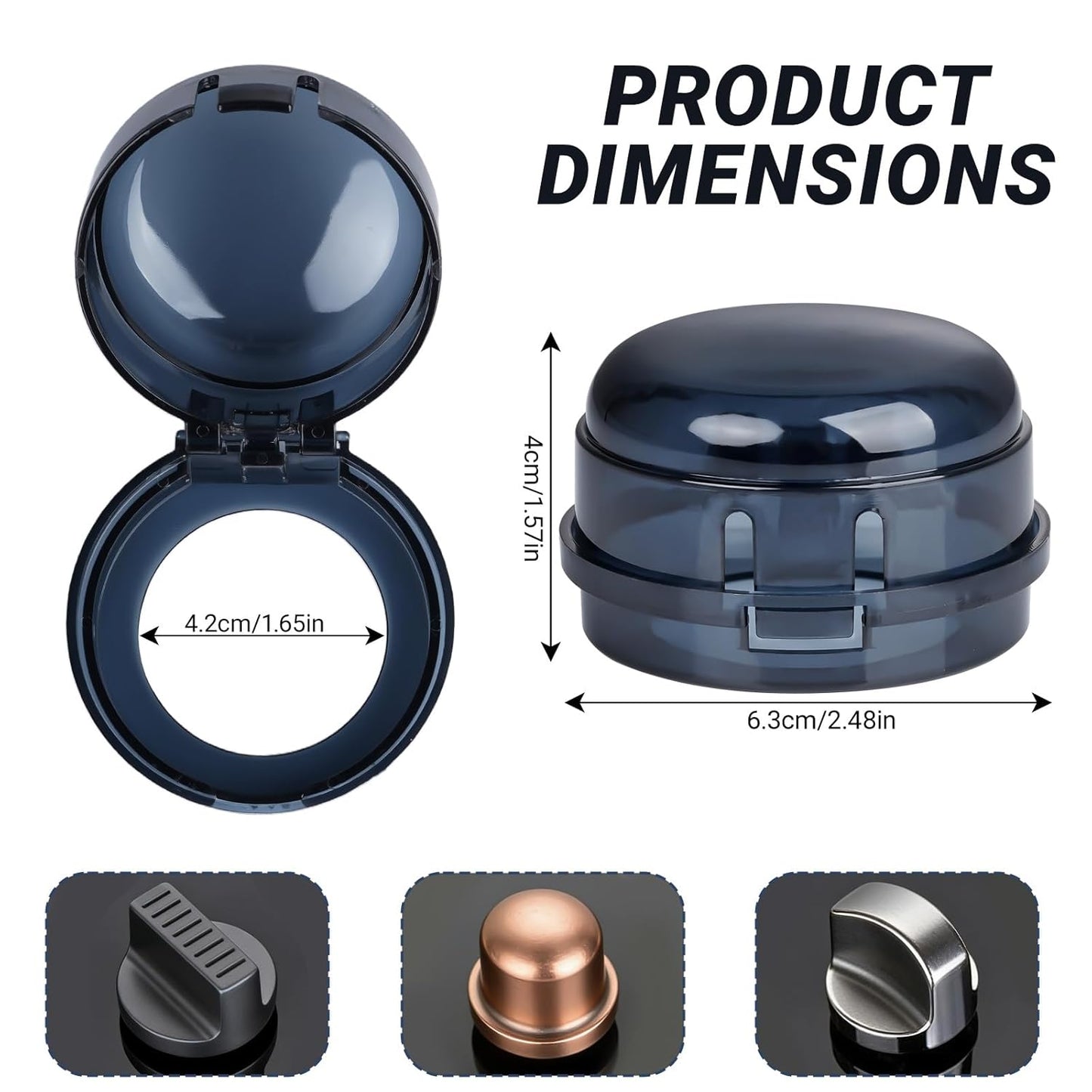 6 Pack Stove Knob Safety Covers, Universal Heat-Resistant Baby Proof Gas Stove Knob Locks, Child & Pet Safety Oven Knob Covers, Tool-Free Disassembly-Free Installation