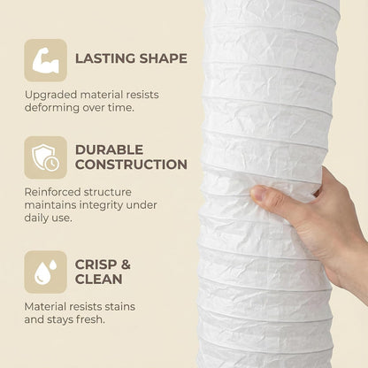 VOSAREA 2-Pack Paper Floor Lamp Shades for Standing Lamps – Sturdy Thickened Rice Paper Shade Replacement for Living Room Bedroom, 37" Tall Nordic Japanese Style White Cylinder Light Cover Decor