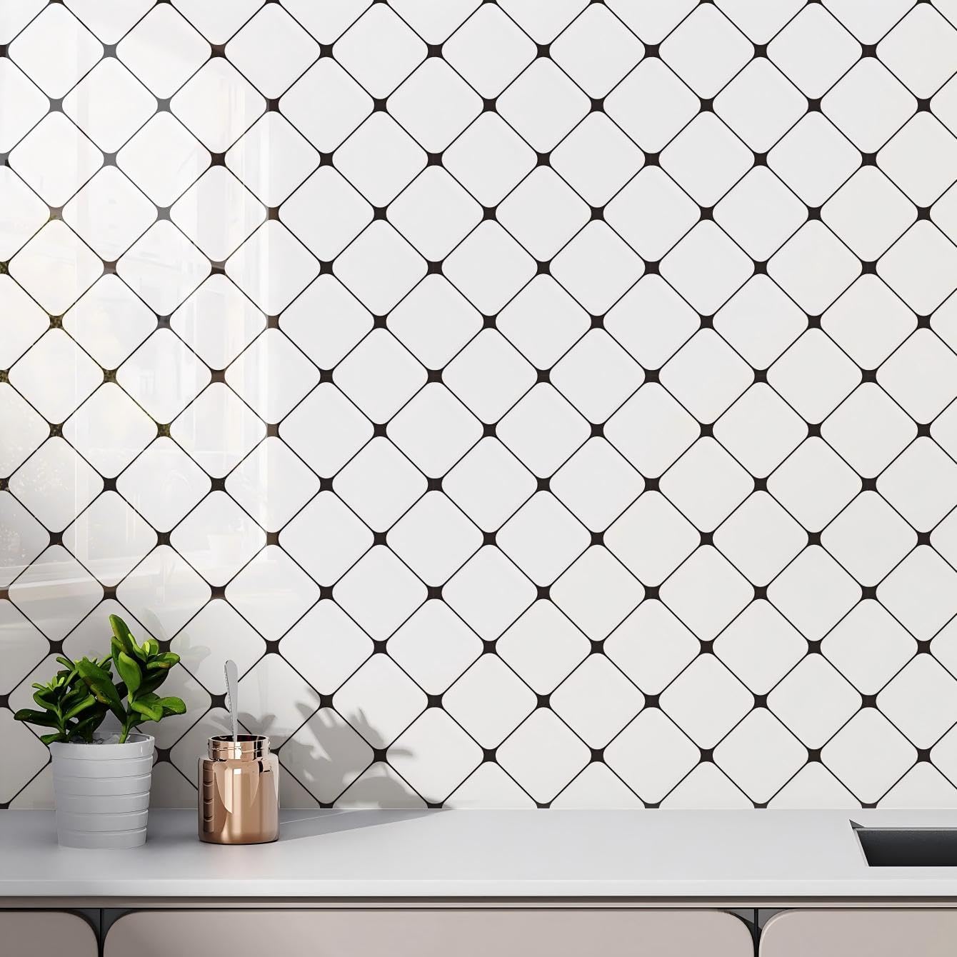 Chejiaye 10pcs Marble Peel and Stick Backsplash Waterproof Washroom Wall Panels, Peel and Stick Tile, PVC Foam Wall Panels for Kitchen,Bathroom,Living Room,Blue and Gold(Not Real Tile,11.8" x 11.8")