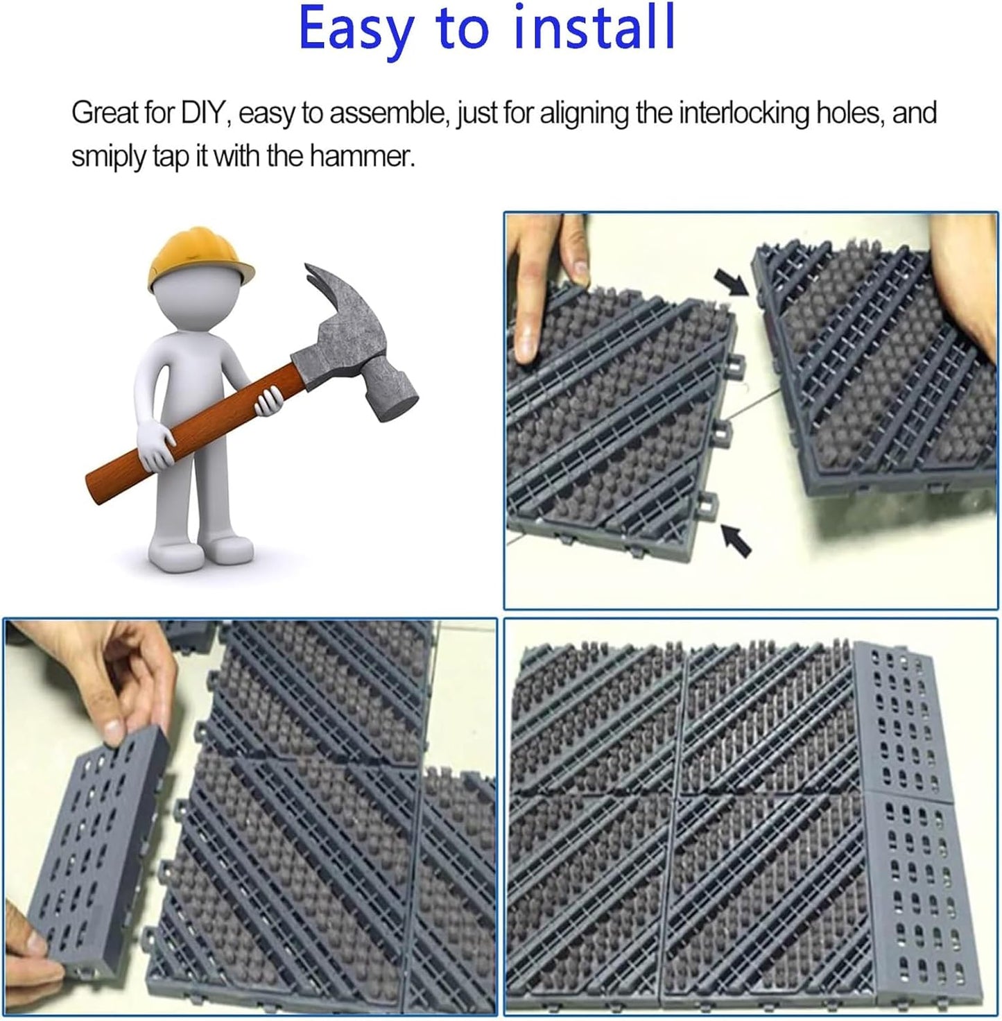 Shoe Brush Scraper, Entrance Floor Mats, Door Scrubber Mat Outdoor Heavy Duty Boot Scraper with Brush for Home Porch Garden(80x70cm/31.5x27.6)