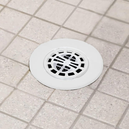 Danco Snap-in Shower Drain Cover with in-Drain Hair Catcher, 4-1/4" Round, White Strainer, (10533)