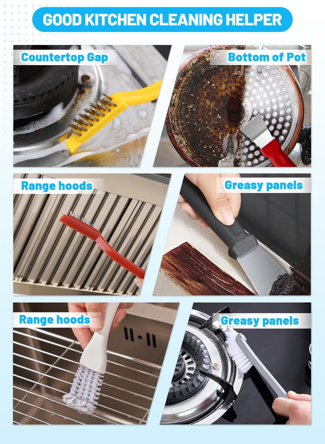 16Pcs Crevice Cleaning Brush Set, Hard Bristle Scrub Brushes Tools for Deep Cleaning Gap,Window Groove Cleaning Brush for Sliding Door, Sill, Tile Lines, Shutter, Corner, Sink, Teapot, Bottle (16 Pcs)
