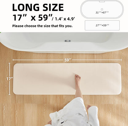 TYUU Bath Mat, Bathroom Rugs Non Slip Washable Thin Absorbent Quick Dry Bath Mat Fits Under Door Bathroom Floor Mat Perfect for Bath, Shower, or Sink 16"x24" Dark Grey