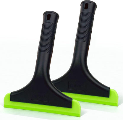 Super Flexible Silicone Squeegee, Auto Water Blade, Water Wiper, Shower Squeegee, 5.9'' Blade and 7.5'' Long Handle, for Car Windshield, Window, Mirror, Glass Door