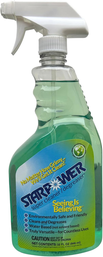STARPOWER Heavy Duty Cleaner Degreaser RTU Spray, 32 oz, Pack of 2