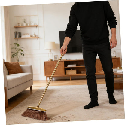 Heavy Duty Dust Removal Broom Stainless Steel with Detachable Handle Versatile Floor Compatibility Weather Resistant Cleaning Tool for Indoor and Outdoor Use for Patio and Damp
