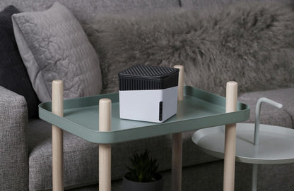 WENKO Dehumidifier Small, Portable, Compact and Rechargeable, Moisture Absorber for Bathroom, Bedroom, Garage, Closet, 2800 Cubic Feet, 2.2lbs, White, 6.18 x 6.5 x 6.5, 2.2 lbs