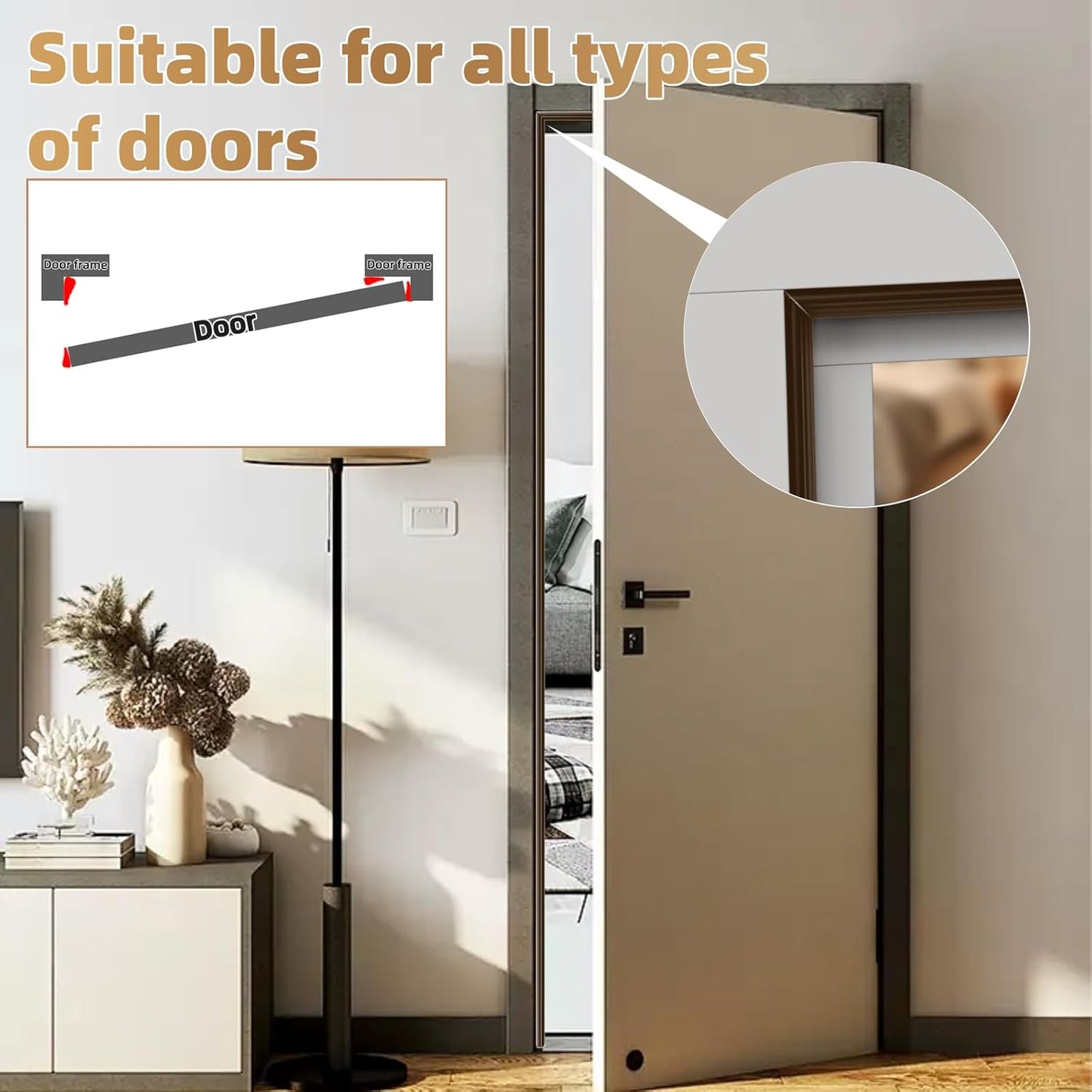 118” Wedge-Shape Foam Window Weather Stripping Door Seal Strip,Soundproofing Frame Winter Insulation Tape for Exterior Front Door,Noise Cancelling Window Inserts,Door Gap Filler Light Blocker,White