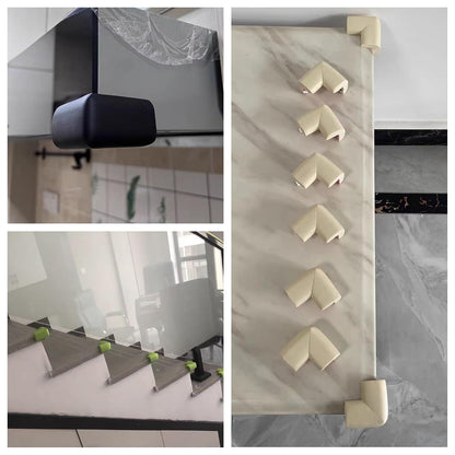 M2cbridge L Shape Extra Thick Furniture Edge Wall Corner Guard Desk Edge Cushion Bumper 6.5 Ft (Off White)