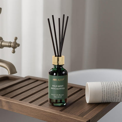 Airkeep Reed Diffuser Oil Set with Reed Sticks,Vanilla Aromatherapy Oil Scent Diffuser for Home Office Bathroom Decoration Perfume and Gifts 3.38 oz/100ml