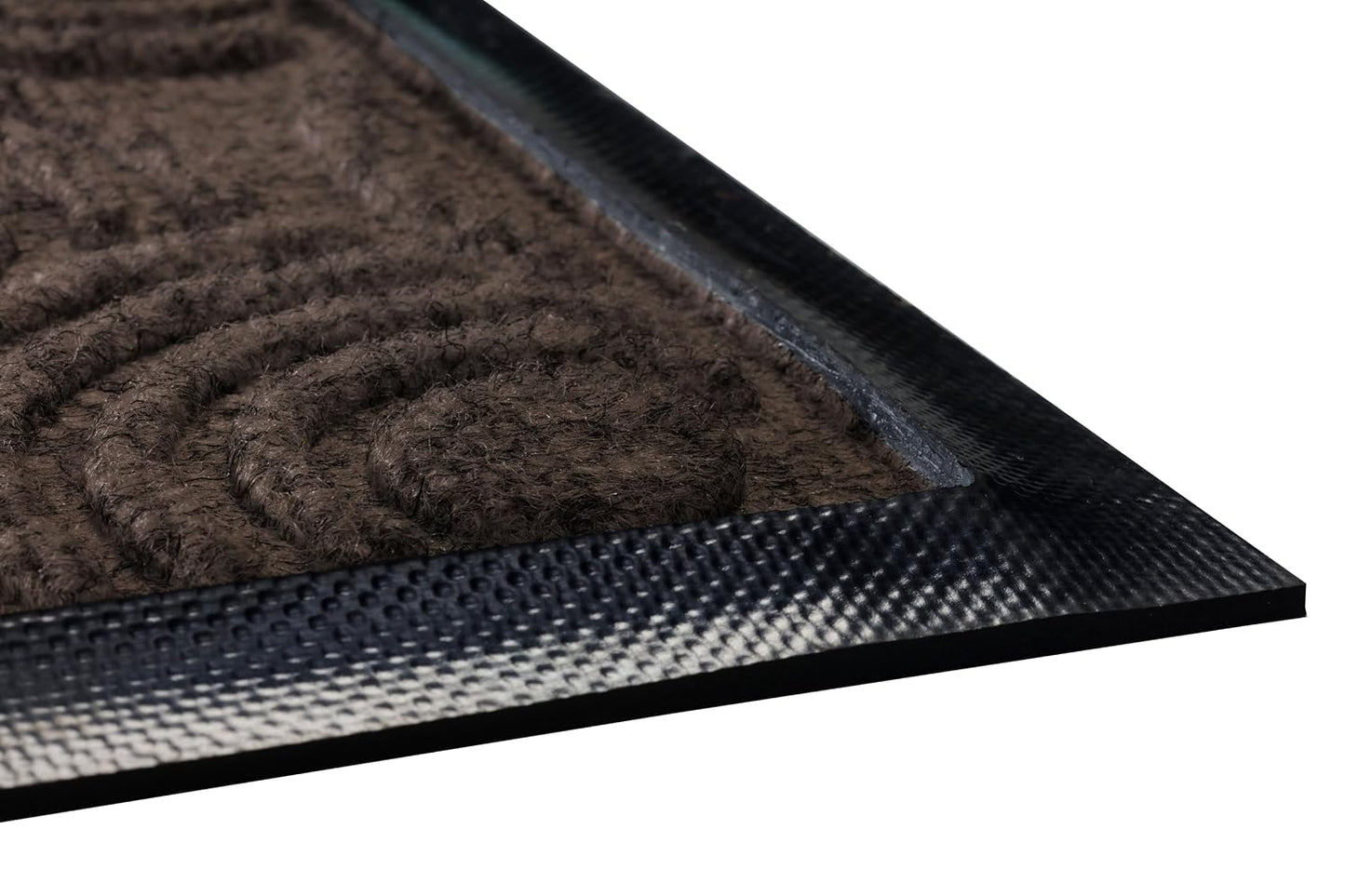 Guardian WGS020304 2' x 3' Indoor/Outdoor Wiper Scraper Floor Mat, Water Guard Spiral Pattern, Rubber Reinforced Ridges Withstand High Traffic, Charcoal