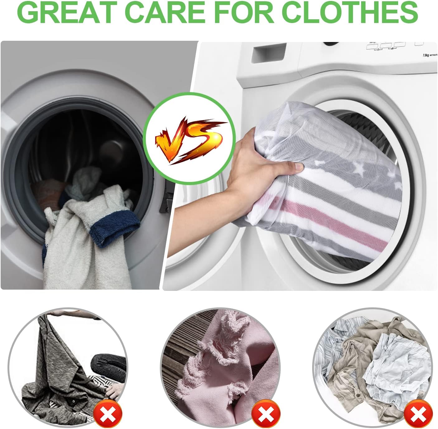OTraki Large Mesh Laundry Bags 28x35 inch Zipper Mesh Lingerie Bags for Washing Delicates Net Laundry Mesh Bag Machine Washable for Dorm Hotel Camp Don't Drying, Melting 140-176℉, White