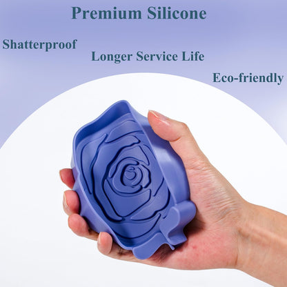 3PC Self-Draining Silicone Soap Dish, Soap Holder/Tray/Saver for Shower, Bathroom, Kitchen, Bathtub, Keep Soap Dry and Easy to Clean (Light Color)