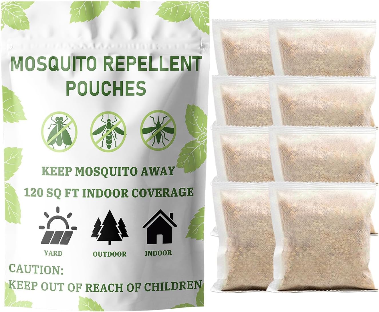Furiseng|Natural Mosquito Repellent Outdoor Patio (10 Pack),Long-Lasting 60-Day Protection, DEET-Free & Family Safe,Indoor & Outdoor Use,Mosquito Repellent for Yard, Patio, Camping & Travel