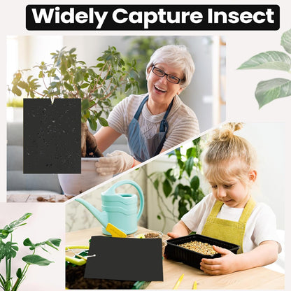 Qualirey 150 Pcs 6x8 Inch Yellow Sticky Traps for Gnats, Dual-Sided Sticky Gnat Traps for Indoor Outdoor Plants, Pest Control for Fungus Gnats, Fruit Flies, Whiteflies – Bulk Pack with Twist Ties