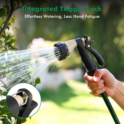 RESTMO Garden Hose Spray Nozzle, Water Hose Nozzle Heavy Duty, High Pressure Hand Sprayer with 6 Adjustable Watering Patterns, Slip Resistant for Watering Plants, Car Washing & Pet Showering, Purple