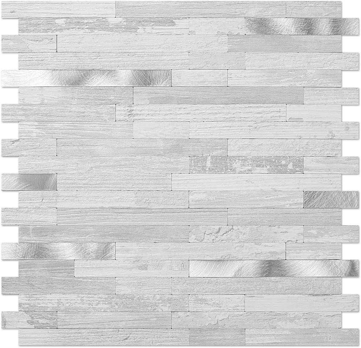 DICOFUN 10-Sheet Peel and Stick Backsplash Wall Tile, PVC Kitchen Backsplash Peel and Stick in Sandstone, 9.4 sq.ft
