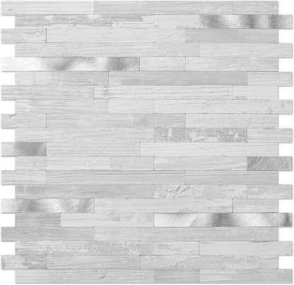 DICOFUN 10-Sheet Peel and Stick Backsplash Wall Tile, PVC Kitchen Backsplash Peel and Stick in Sandstone, 9.4 sq.ft