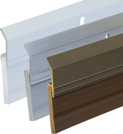 Randall Manufacturing V-63-BR All-Season Door Sweep, Heavy Duty Aluminum, Ideal for Residential & Commercial Use, Easy Installation with Heavy Rubber Seal, Ensure Comfort and Security (3 FT, Brown)