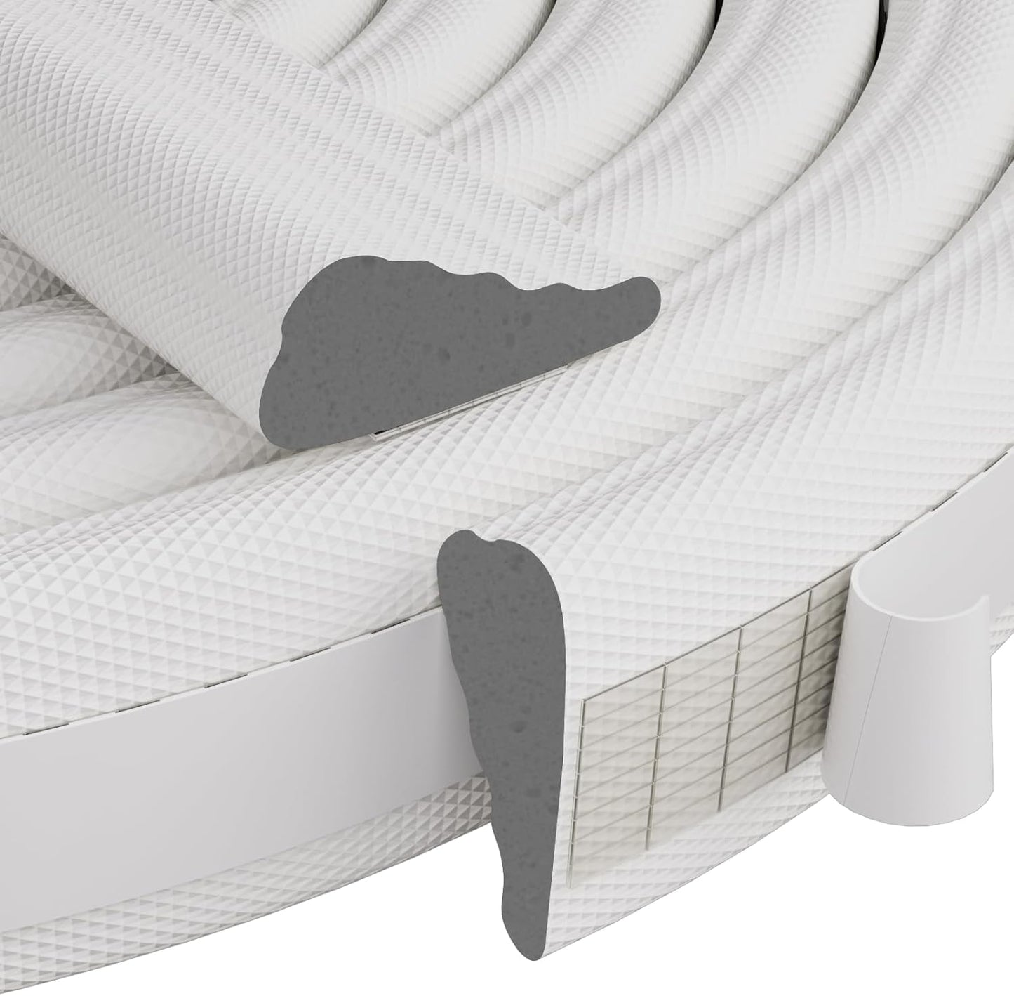 118 Inch Wedge-Shape Weather Stripping Door Seal,Windows and Doors Insulation for Winter,Self Adhesive Insulation Tape for Exterior Front Door,Noise Cancelling,Draft Seal Blocker,White