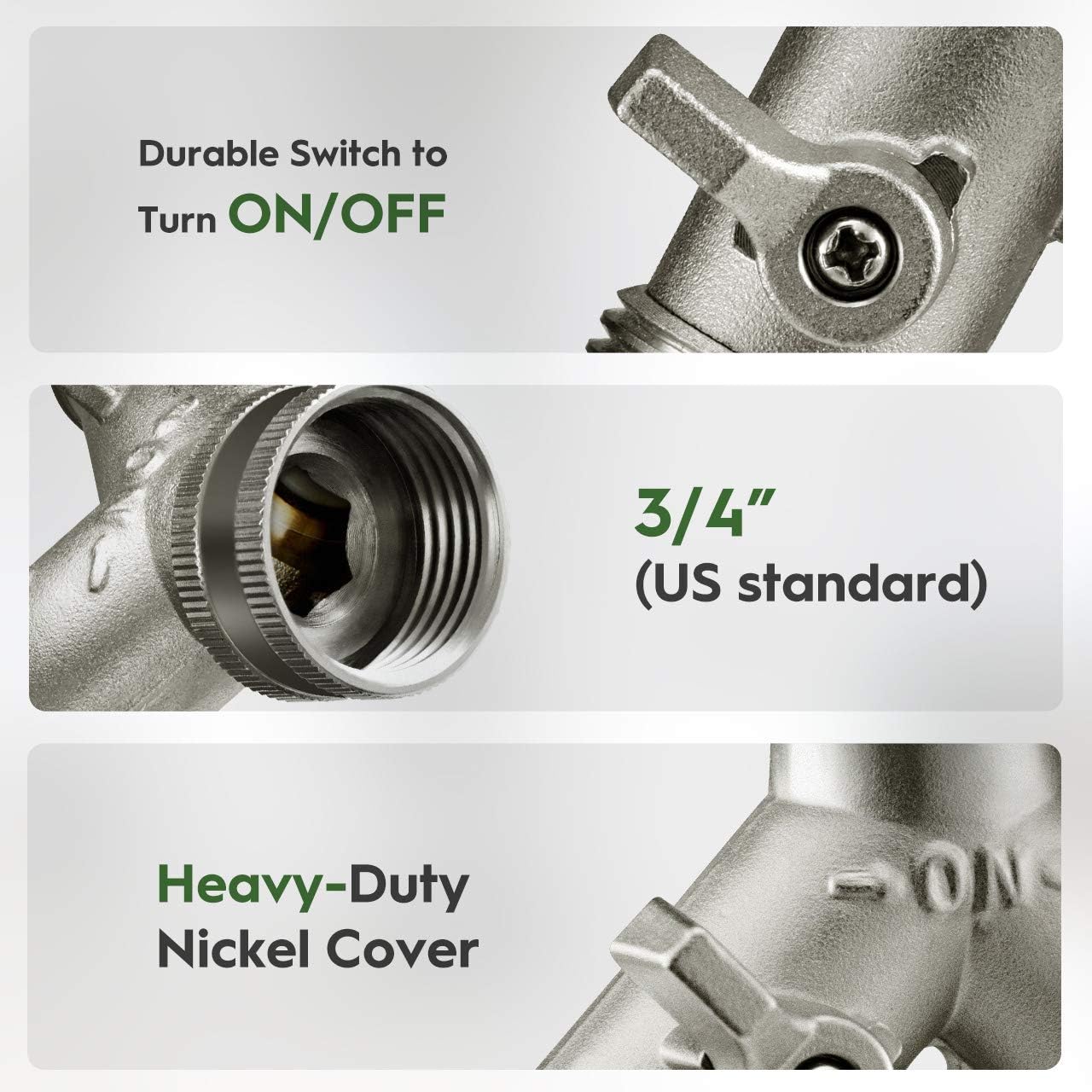 Garden Hose Nozzle Heavy Duty, Metal Water Hose Sprayer with 10 Adjustable Spray Patterns, Thumb Control On Off Valve, High Pressure Hose Nozzle for Watering, Cleaning, Car Washing & Pet Shower