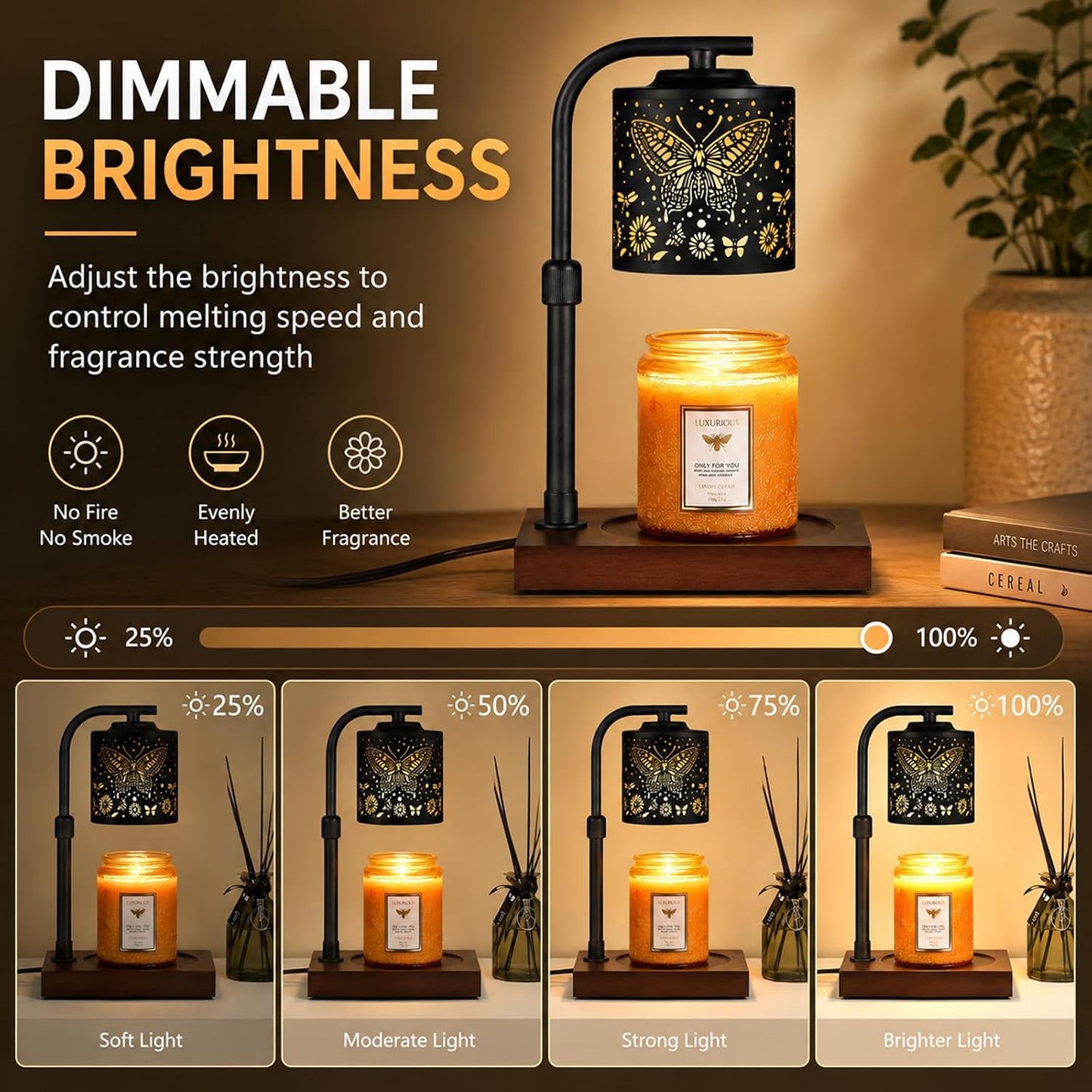 mocosa Candle Warmer Lamp with Adjustable Height Dimmable for New Home Decor Electric Candle Warmer for Jar Candles Birthday Gifts for Women Mom(Hummingbird)