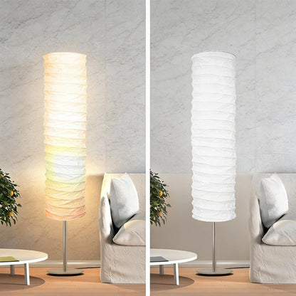 Foldable Paper Floor Lamp Shade Replacement, Standing Lamp Cover for Home Hotel Bedroom Living Room, Nordic Japanese Style Light Bulb Cage Guard & Protector