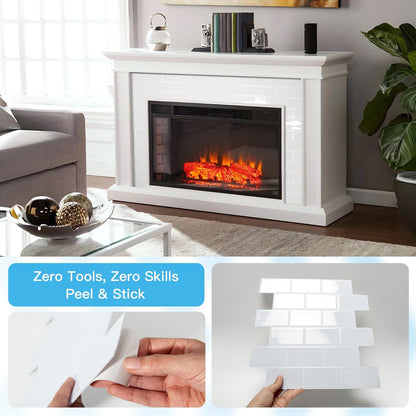 Art3d Peel and Stick Backsplash for Kitchen White Subway (10 Tiles, Thicker Design)