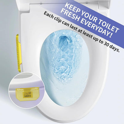 6 Pack Toilet Bowl Freshener Clip, Eco Bowl Clip Air Freshener for Bathroom, Odor Eliminator with Natural Fragrance Oils, Long Lasting Up to 30 Days, Discreet Secure Clip for Toilet Rim