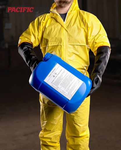 PACIFIC PPE Heavy Duty Latex Chemical Gloves, Strong Acid Resistance Rubber Gloves, Against Alkali and Oil, 22", 1 Pair