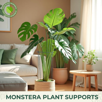 LEOBRO Plant Support, 8PCS Peony Cages and Supports, Plant Stakes for Indoor Plants, Outdoor Plants, Metal Garden Stakes, Plant Holders, Tomato Monstera Hydrangea Support Cage, 10" W x 15.8" H
