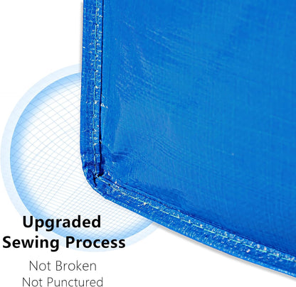 Heavy Duty Extra Large Blue Moving Bags with Strong Zipper Backpack Handles | 4 Pack Clothes Storage Bags Totes Space Saving Moving Boxes Bins Packing Bags for College Dorm Compatible with Ikea Frakta