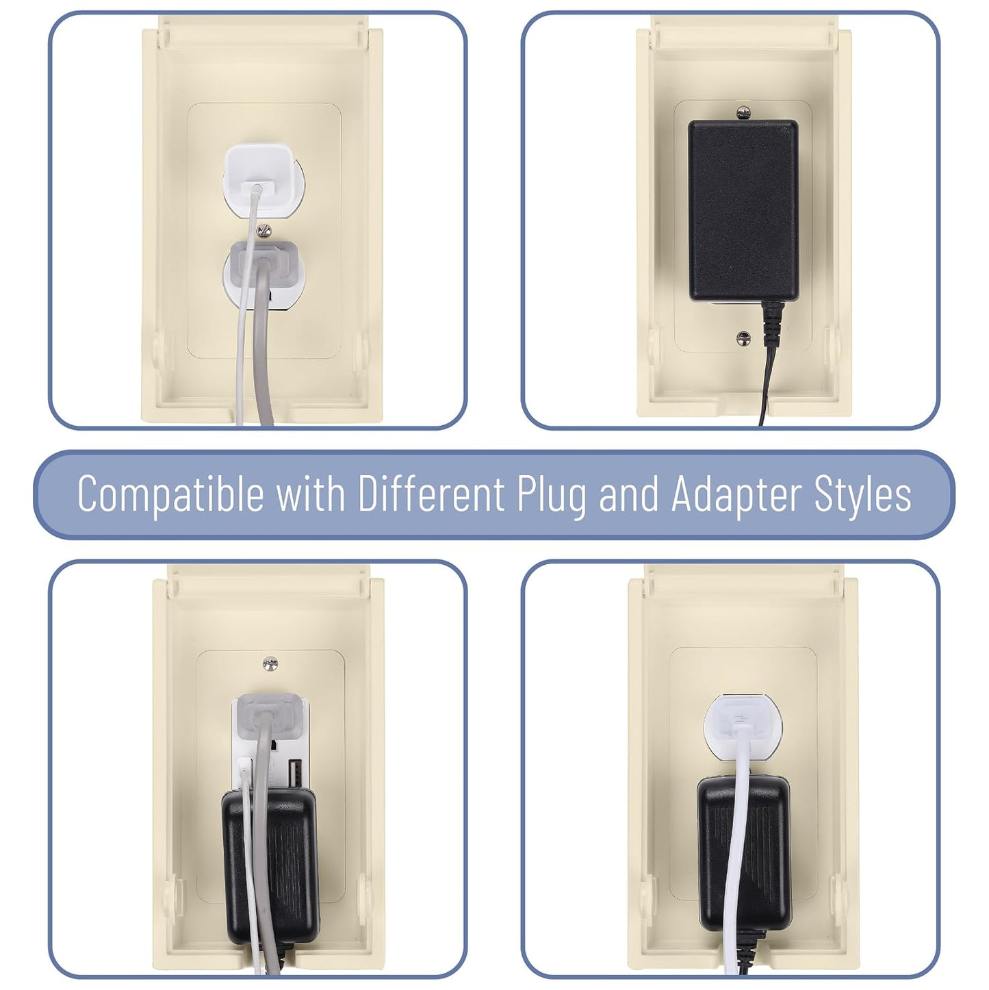 Bates Baby Safety Outlet Cover Box - Plug Covers for Electrical Outlets, Child Proof Outlet Cover, Socket Covers for Outlets