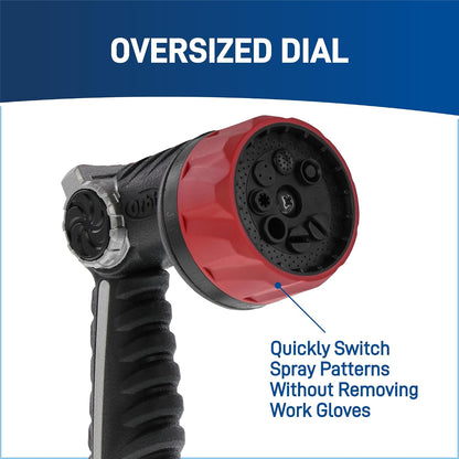 Orbit 58993 7-Pattern Watering Nozzle with Thumb Control, Black