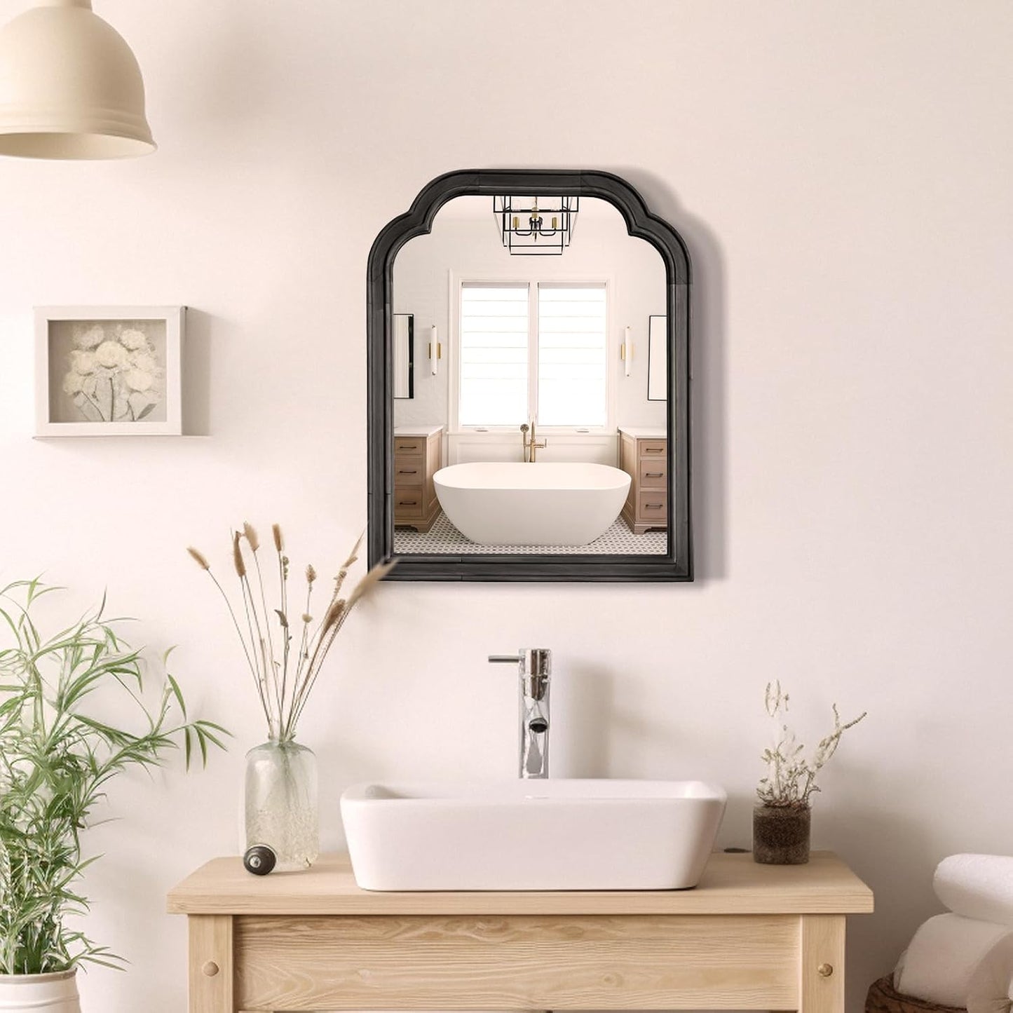 WallBeyond Full Length Mirror Wall Mounted 65"x22", Rustic Wooden Frame Floor Mirror, Large Full Body Mirror for Bedroom, Leaning or Hanging Against Wall, Natural