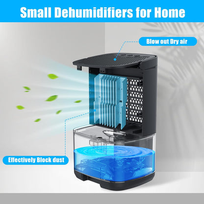 Dehumidifiers for Home 35OZ Small Dehumidifier for Bedroom 2500 Cubic Feet(350sq ft) with 7 LED Lights, Ultra Quiet & Auto Shut off Dehumidifier for Bathroom Basement Closet Garage