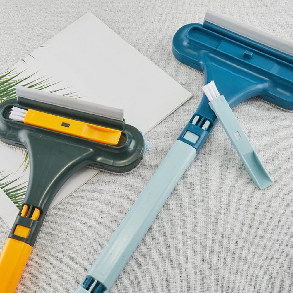 Window Screen Cleaning Brush, Double Sided Window Cleaning Brush and Scraper, Mesh Screen Cleaner,Multi-Purpose CleaningBrush for Patio, Door, Porch Screens