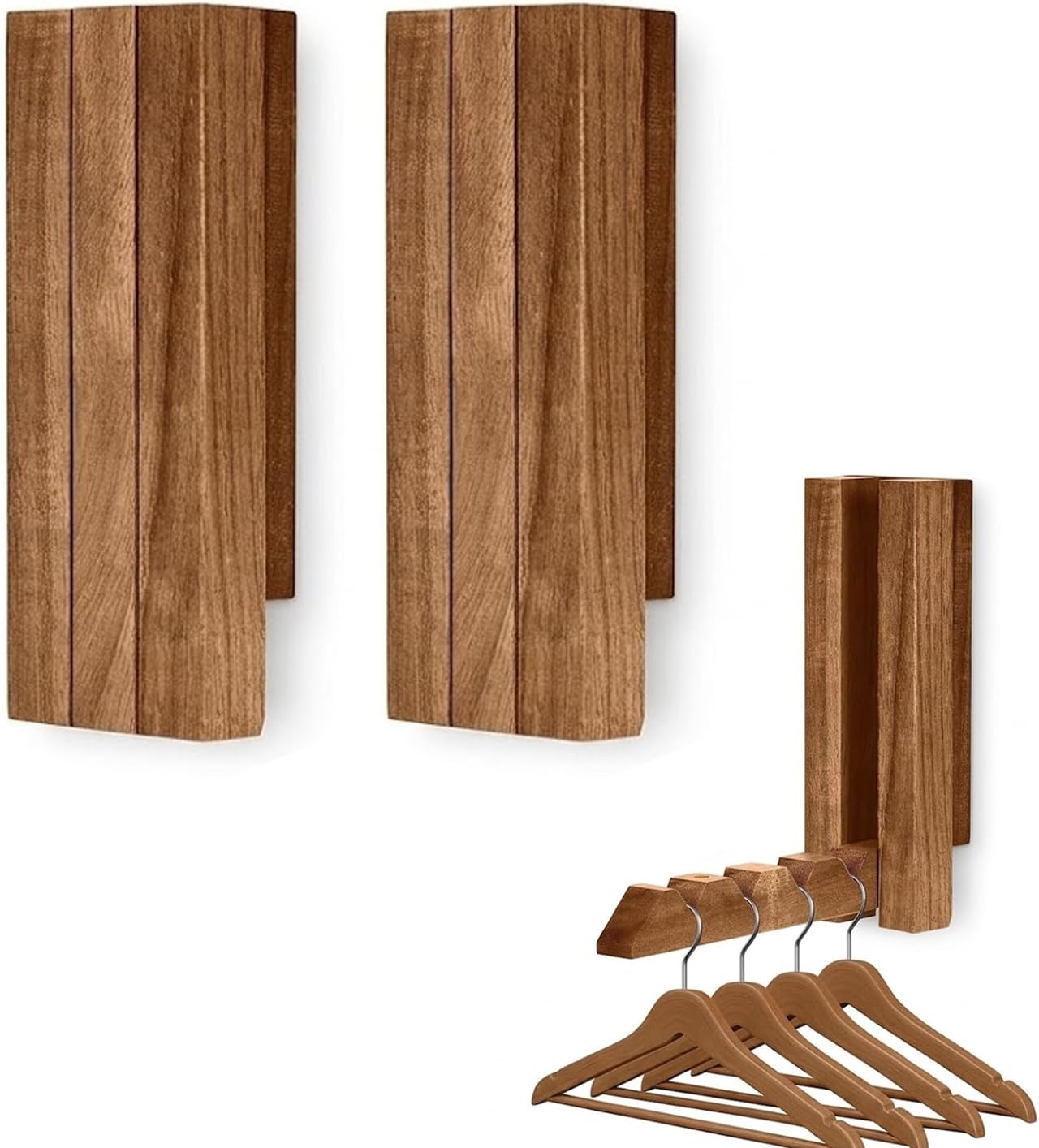 Wall Mounted Drying Rack, Wooden Foldable Clothes Drying Rack for Bathroom, Laundry Room, and Closet, Space Saving Organizer (1PCS)