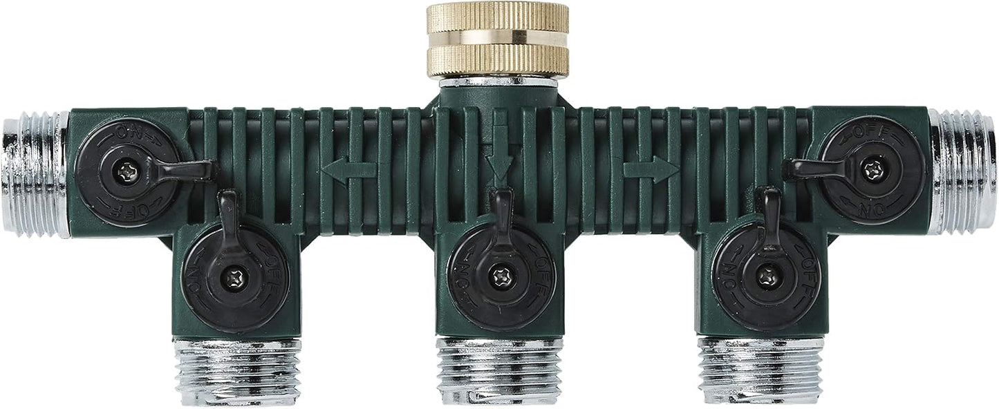 Orbit 62019 5-Way Zinc Hose Faucet Valve Manifold