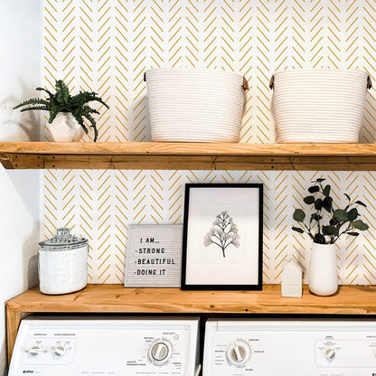 Erfoni Black and White Peel and Stick Wallpaper Modern Herringbone Contact Paper Bathroom 17.7inch x 118.1inch Geometric Removable Wallpaper Peel and Stick Self Adhesive Contact Paper for Accent Wall