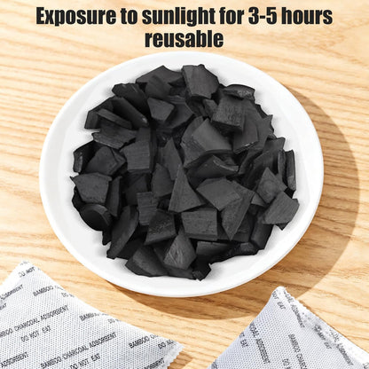30Pcs Activated Charcoal Bags Multi-Use Odor Absorber Air Freshener, Shoe Deodorizer for Home Car Cabinet Basement, Pet Area, Bathroom, Closet