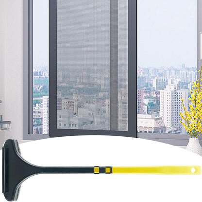 Glass Shine Brush - Window Screen Cleaner, Mirror Scrubbing Tool, Function Cleaner, Compact Dust Remover | 2 in 1 Cleaning Accessory, Perfect for Bedroom Bathroom Kitchen Household Use