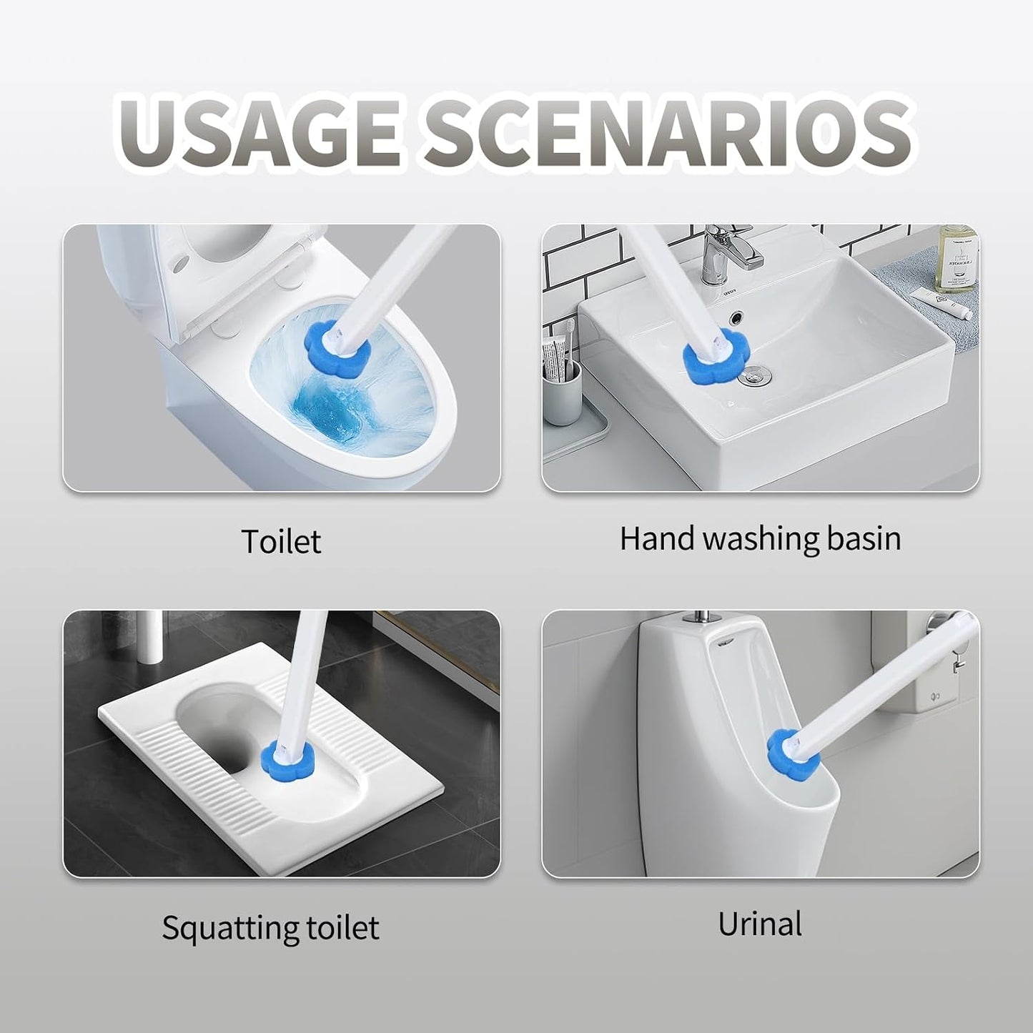 Disposable Toilet Brush and Holder Set with 30 Refills – Wall Mounted Toilet Bowl Cleaner Brush Kit, Deep Hygienic Cleaning with Toilet Wand Refills