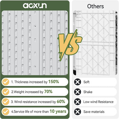 AOXUN Horizontal Storage Sheds 21 Cu.ft, HDPE Outdoor Storage Box 160 Gallon, Waterproof Lockable Resin Deck Box with Spring-Assisted Lid, Patio Storage for Garden, Pool, Cushions, Tools, White